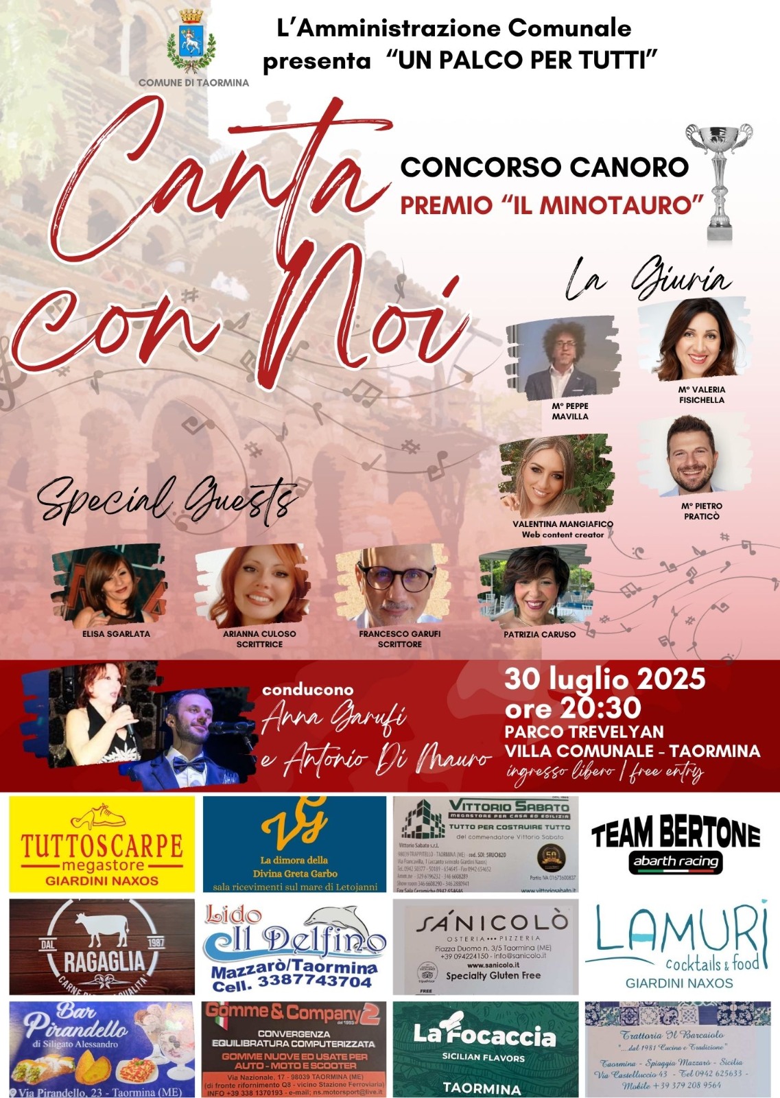 “Un palco per tutti” – Concorso canoro premio “Il Minotauro” a Taormina