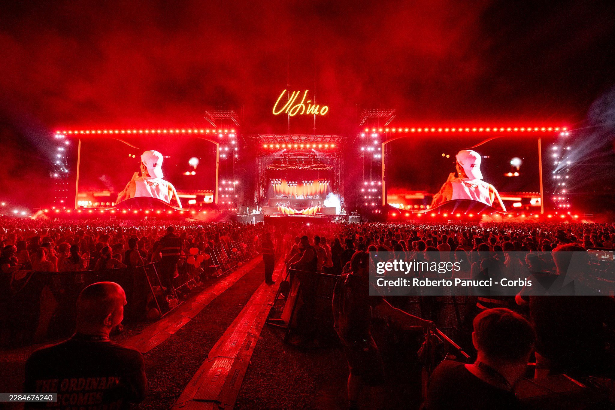 ROME, ITALY - JULY 4: Ultimo performs onstage at Tor Vergata on July 4, 2026 in Rome, Italy. (Photo by Roberto Panucci - Corbis/Corbis via Getty Images)